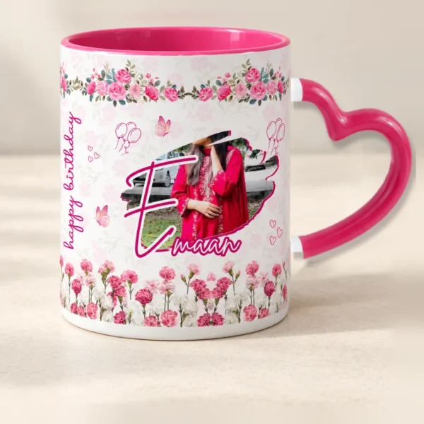 Rose pink with heart handle