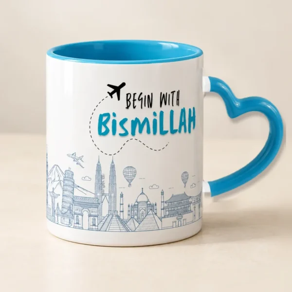 Cyan blue with heart handle