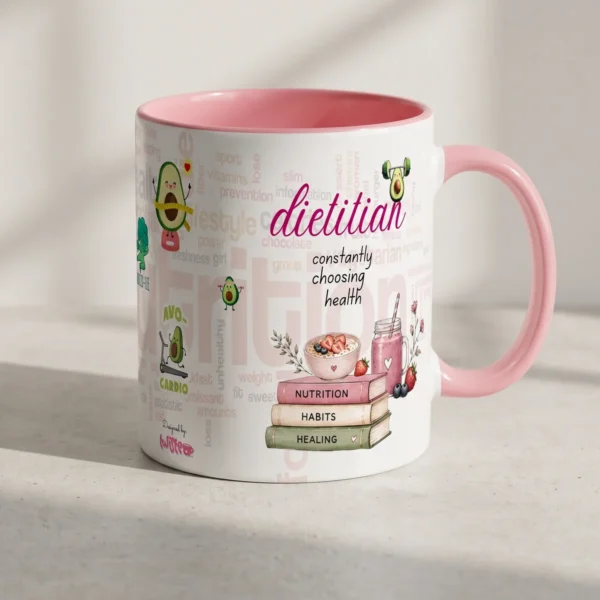 The Dietitian Mug mug, Rose pink